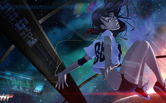 девушка, космос, невесомость девушка, космос, невесомость